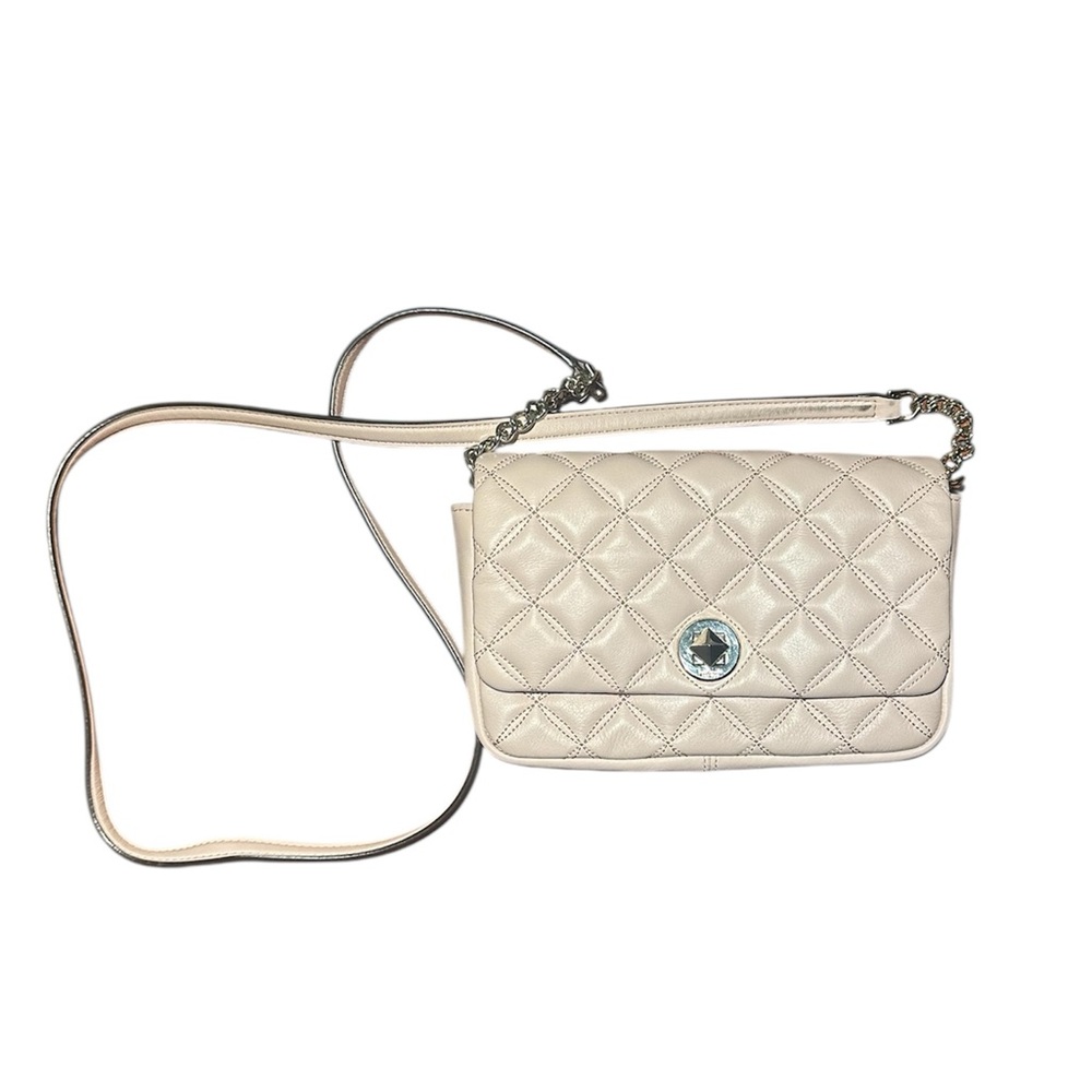 Kate Spade Pink Quilted Leather Natalia Turn Lock Crossbody Bag